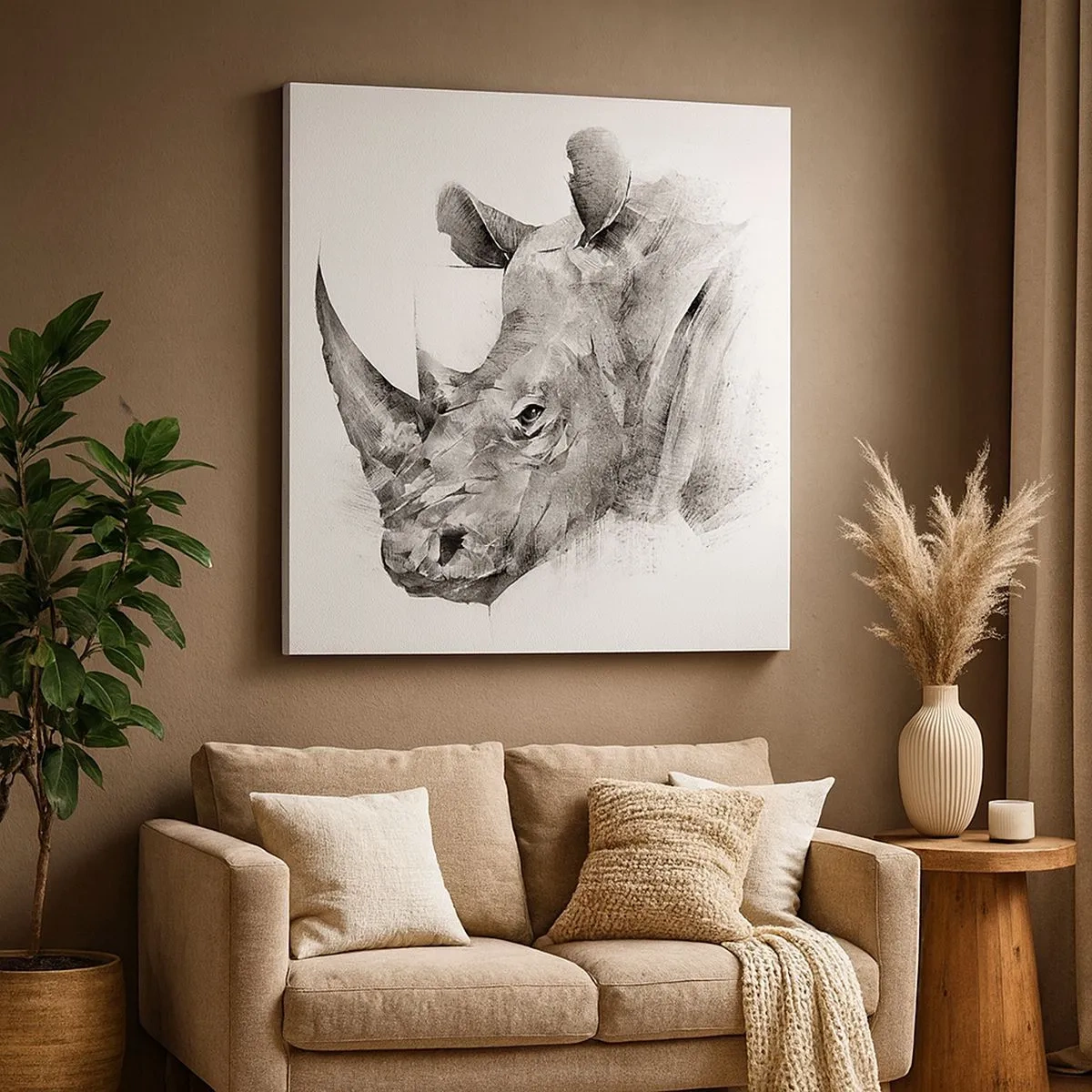 Quadro su tela - Stampe su Tela - Ritratto africano - 30x30 cm