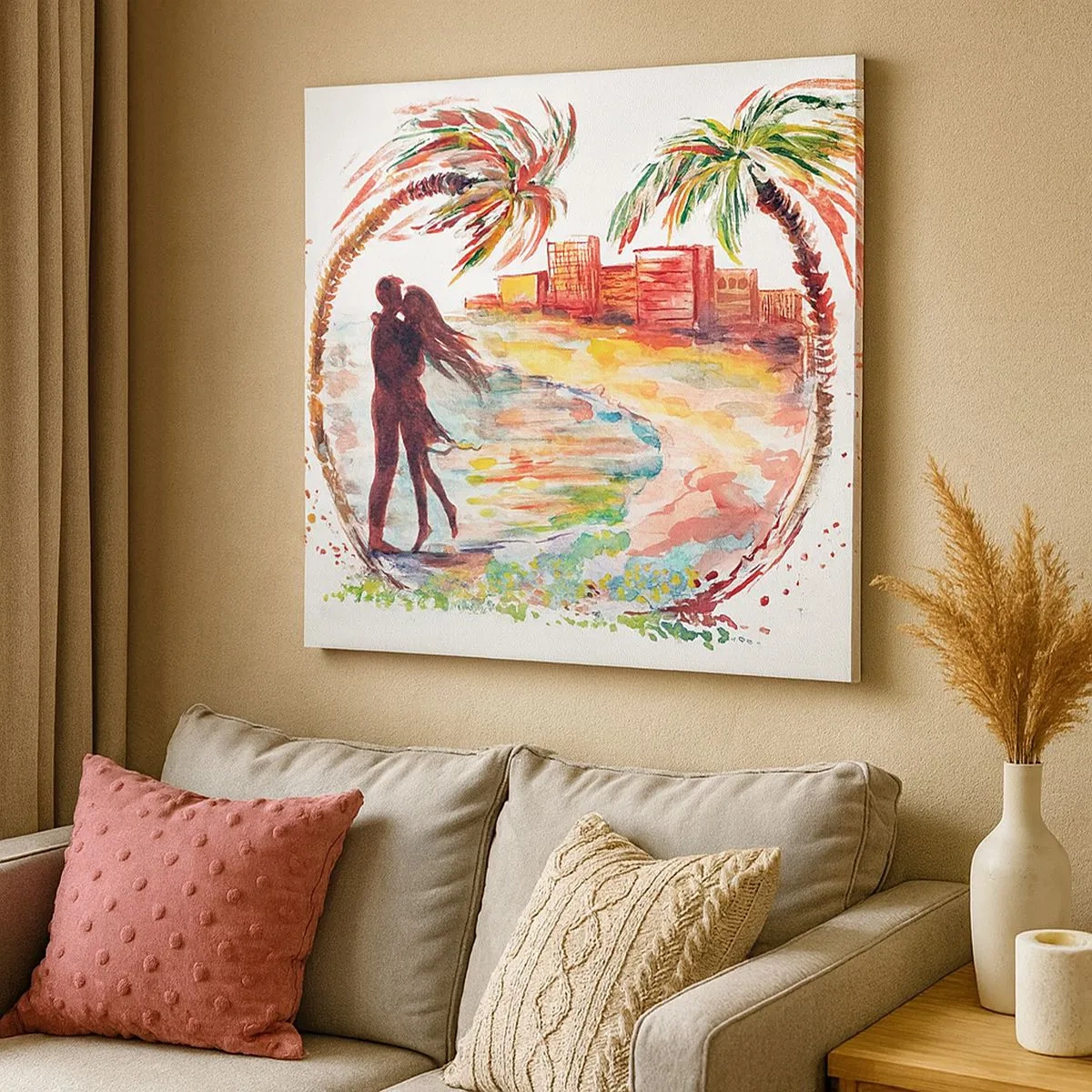 Quadro su tela - Stampe su Tela - Vacanze romantiche - 30x30 cm