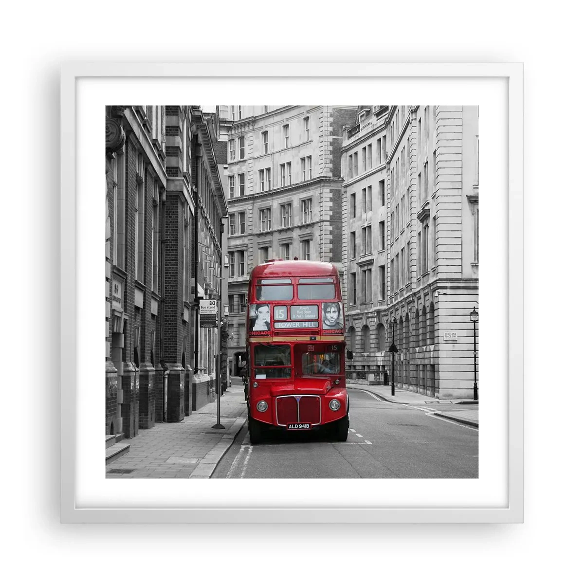 Poster in cornice bianca - Il quotidiano non deve essere grigio - 50x50 cm