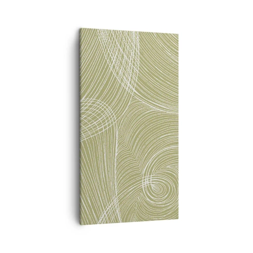 Quadro su tela - Stampe su Tela - Astrazione intricata in bianco - 45x80 cm