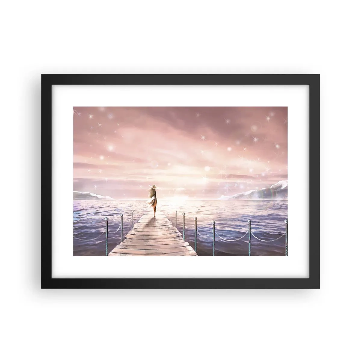 Poster in cornice nera - Alla luce del sogno - 40x30 cm