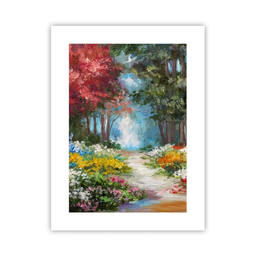 Poster - Il giardino del bosco d'aprile - 30x40 cm