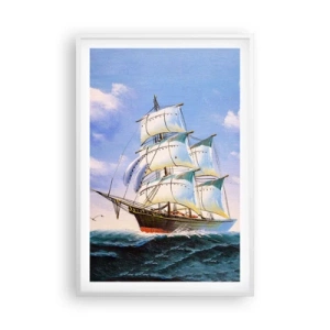 Poster in cornice bianca - Con orgoglio nel vento - 61x91 cm