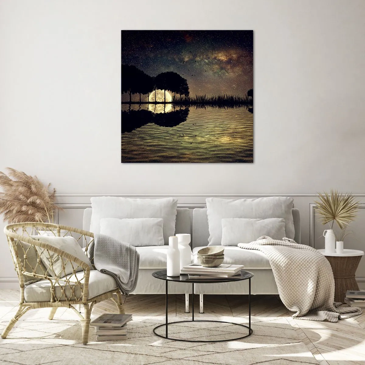 Quadro su vetro - Notte ai confini del mondo - 50x50 cm