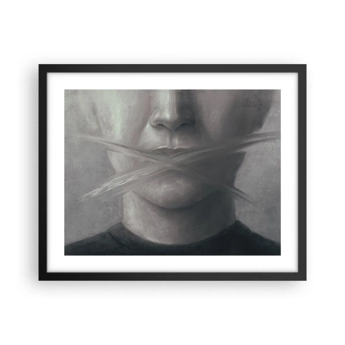 Poster in cornice nera - Neanche una parola - 50x40 cm