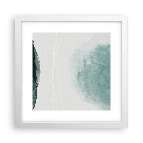 Poster in cornice bianca - Incontro con la nebbia - 30x30 cm