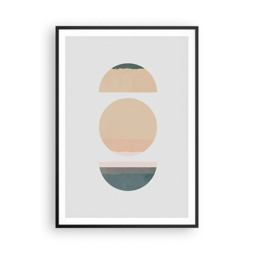 Poster in cornice nera - Un cerchio dopo l'altro - 70x100 cm