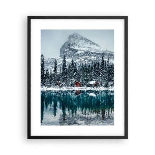 Poster in cornice nera - Rifugio canadese - 40x50 cm