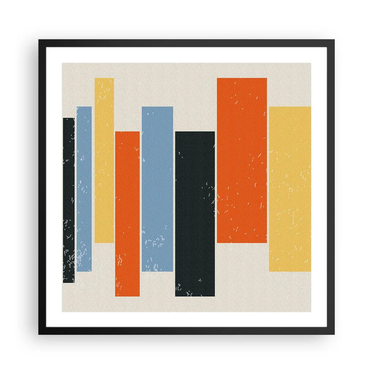 Poster in cornice nera - Notazione musicale - 60x60 cm