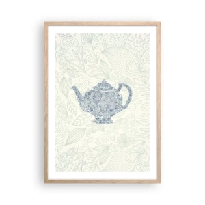 Poster in cornice rovere chiaro - Magia del tè - 50x70 cm
