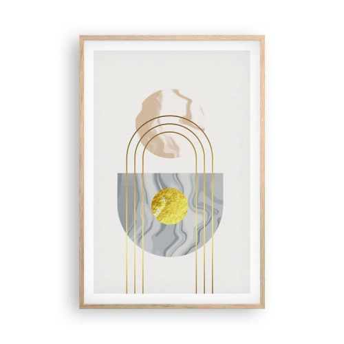 Poster in cornice rovere chiaro - Chiarezza e lucentezza - 61x91 cm