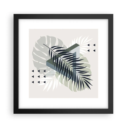Poster in cornice nera - Natura e geometria: due ordini? - 30x30 cm
