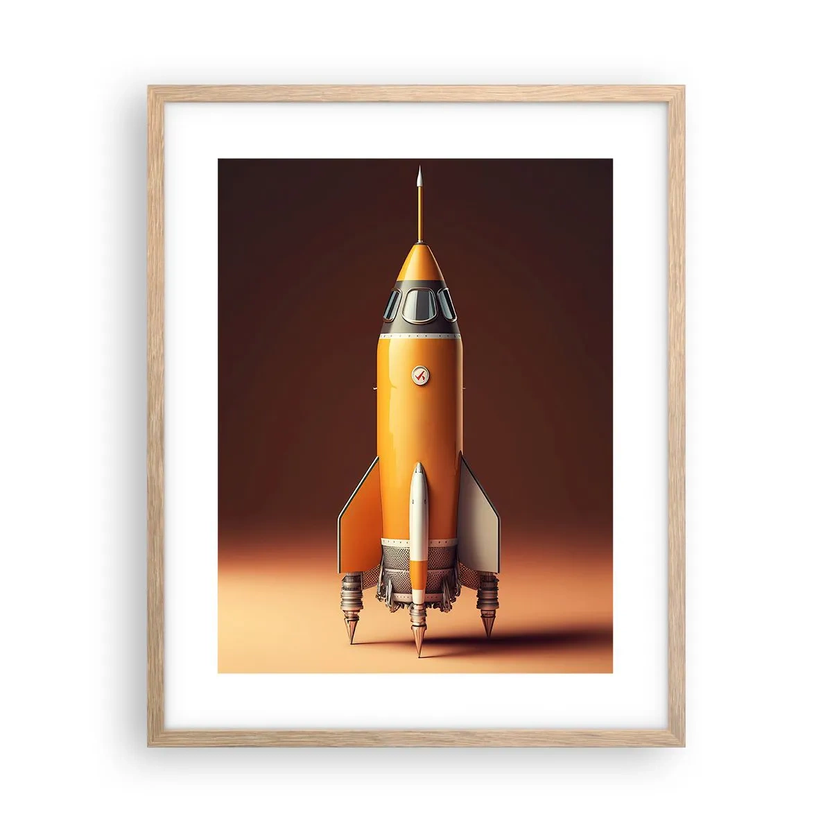 Poster in cornice rovere chiaro - Si inizia dai sogni - 40x50 cm