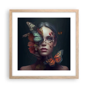 Poster in cornice rovere chiaro - Metamorfosi fantastica - 40x40 cm