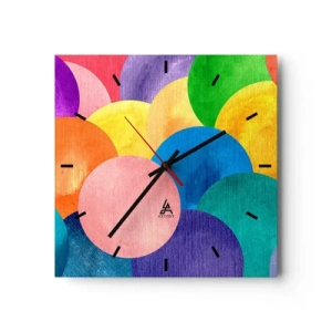 Orologio da parete - Orologio in Vetro - Pieno di vita originale - 40x40 cm