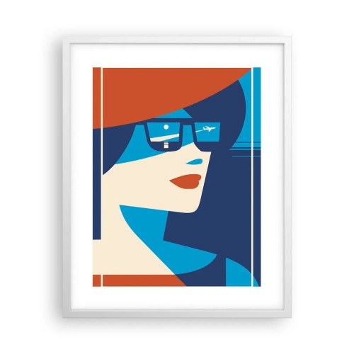 Poster in cornice bianca - Viaggio di vacanze - 40x50 cm