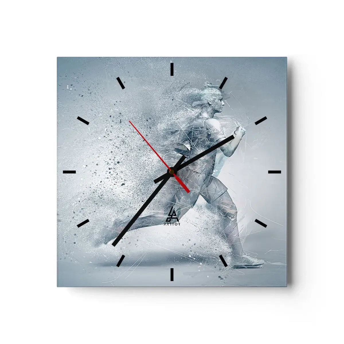 Orologio da parete - Orologio in Vetro - Energia pura come un cristallo - 40x40 cm