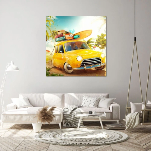 Quadro su tela - Stampe su Tela - Viaggio nel paese dei sorrisi - 30x30 cm