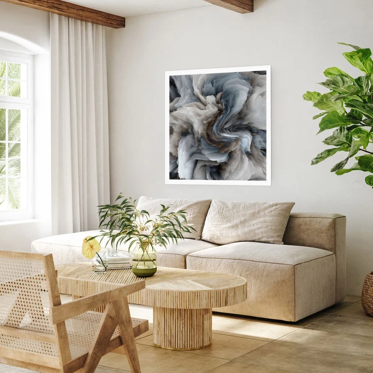 Poster - Pietra in fiore - 30x30 cm