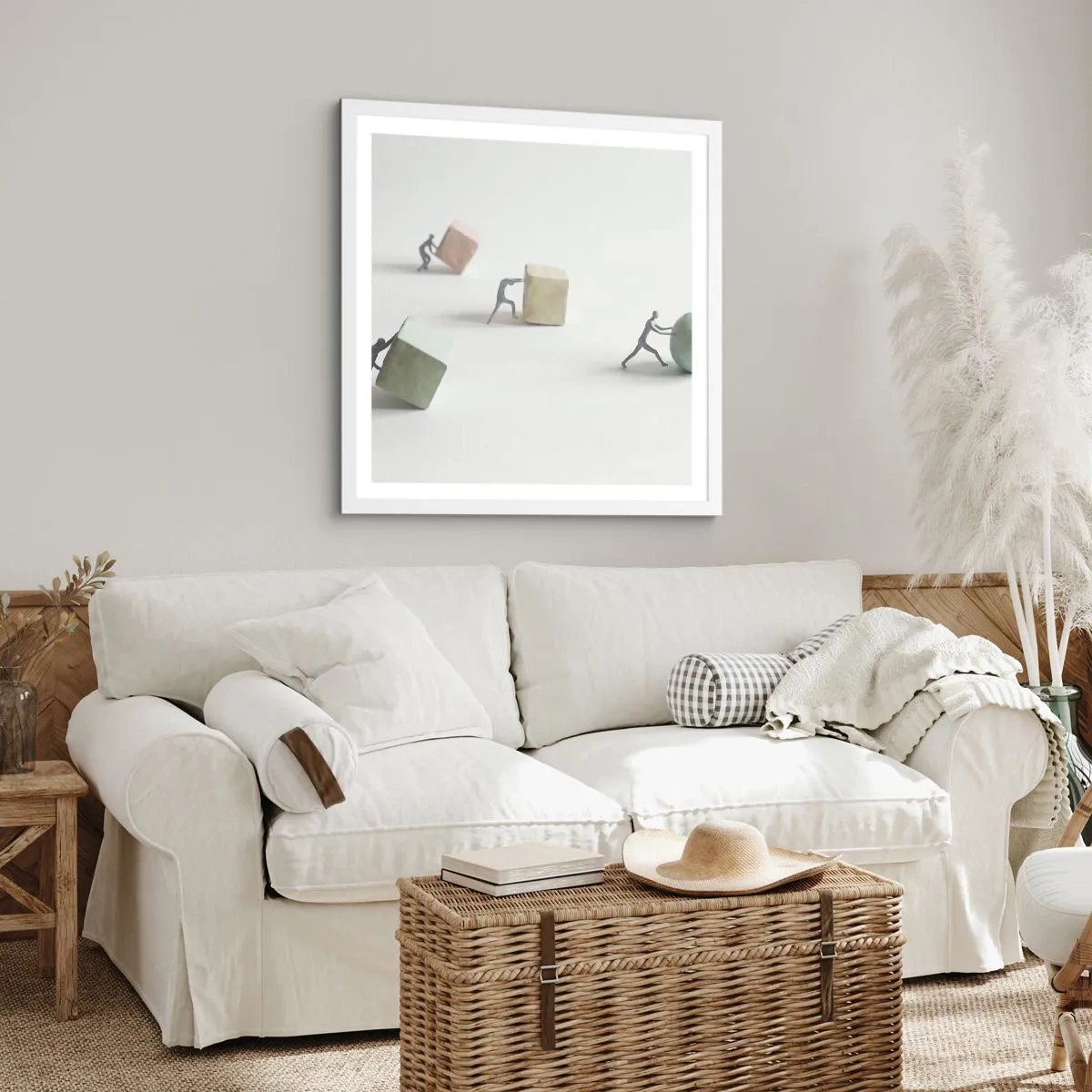 Poster in cornice bianca - È la vita - 60x60 cm