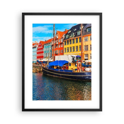 Poster in cornice nera - Riva gioiosa - 40x50 cm