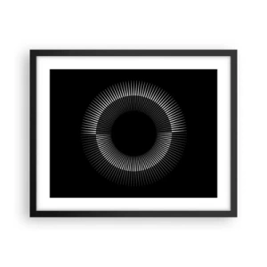 Poster in cornice nera - Sole nero - 50x40 cm
