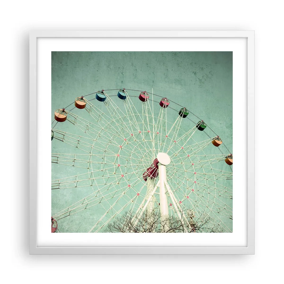 Poster in cornice bianca - Venite a divertirvi - 50x50 cm