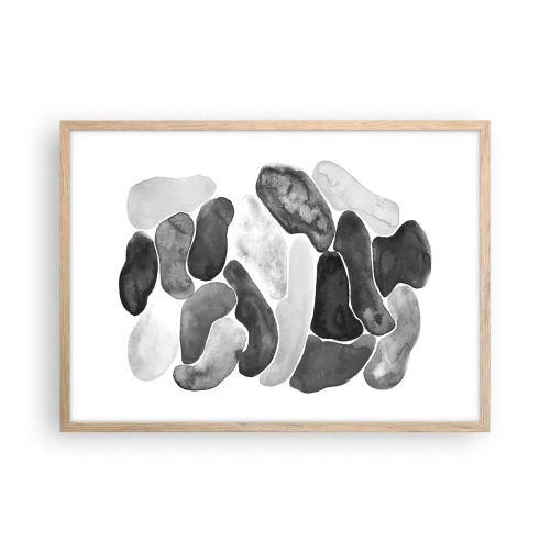 Poster in cornice rovere chiaro - Astrazione rocciosa - 70x50 cm