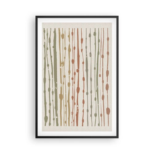 Poster in cornice nera - La notazione musicale dei colori - 61x91 cm