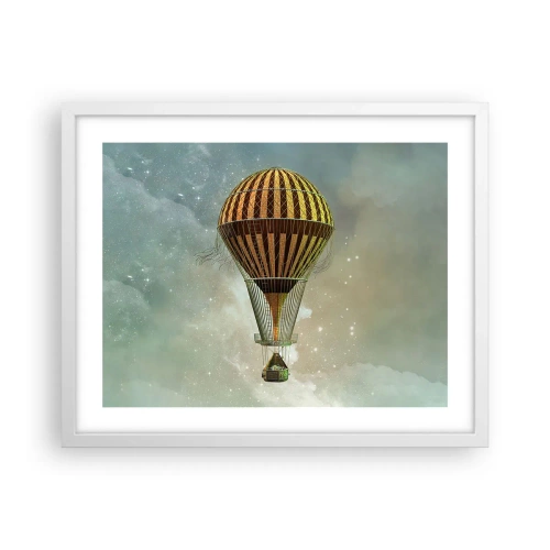 Poster in cornice bianca - I voli dei pionieri - 50x40 cm