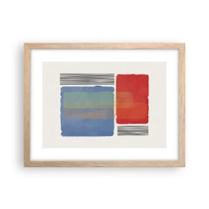 Poster in cornice rovere chiaro - Spirito e lettera della geometria - 40x30 cm