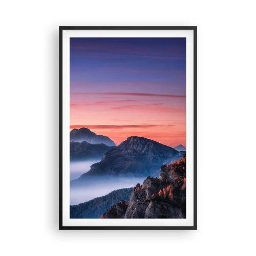 Poster in cornice nera - Sopra le valli - 61x91 cm
