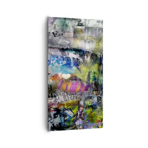 Quadro su tela - Stampe su Tela - Collage di ricordi - 65x120 cm