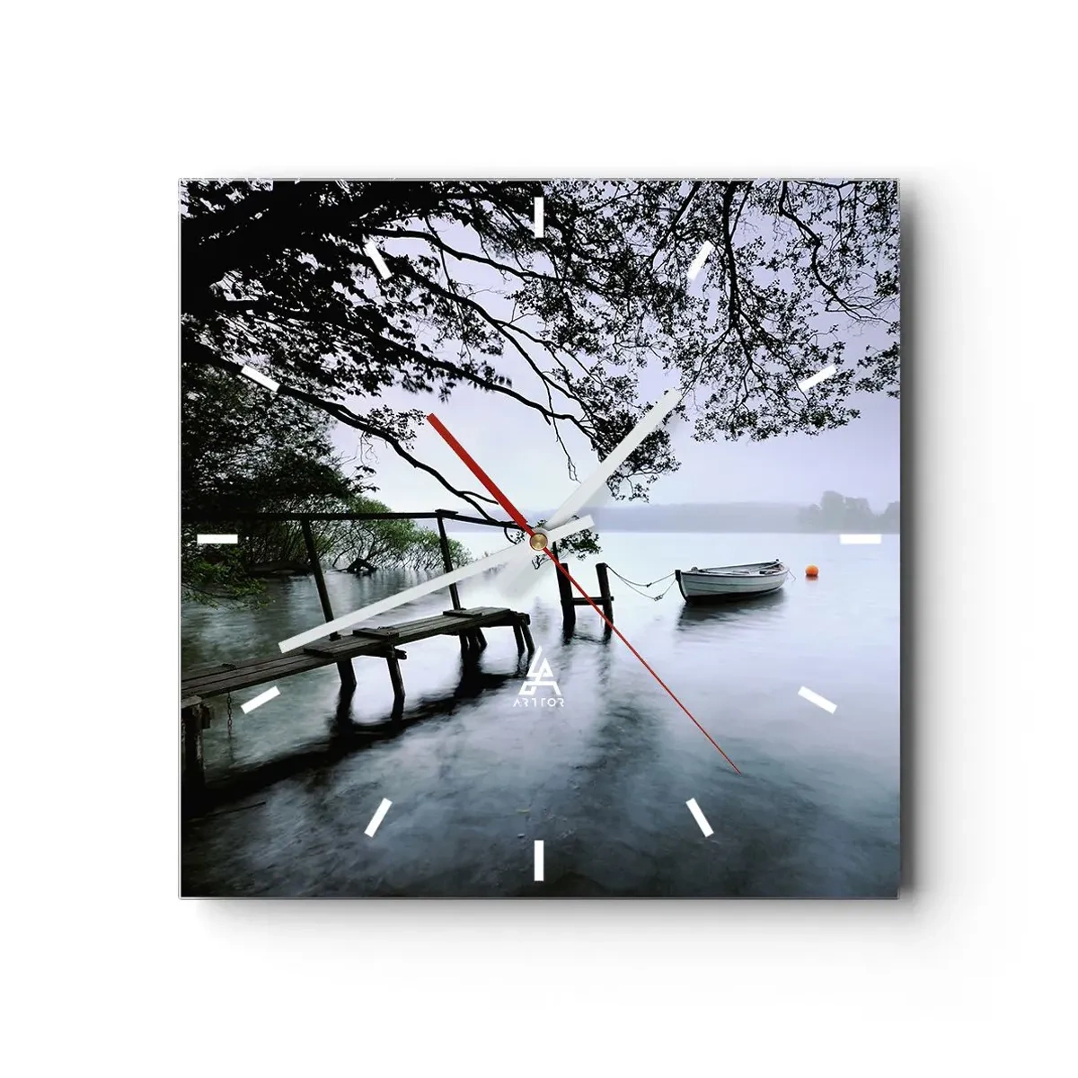 Orologio da parete - Orologio in Vetro - E già ti riposi - 40x40 cm