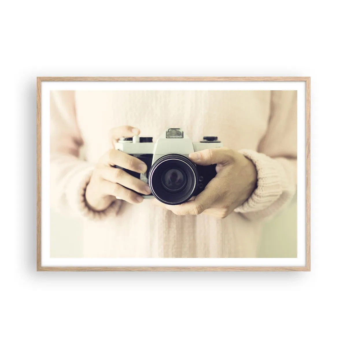 Poster in cornice rovere chiaro - Per vedere meglio... - 100x70 cm