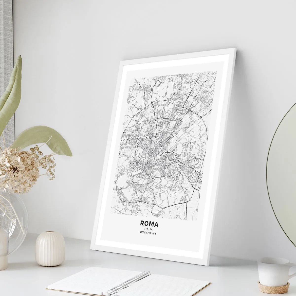 Poster in cornice bianca - L'anello romano - 50x70 cm