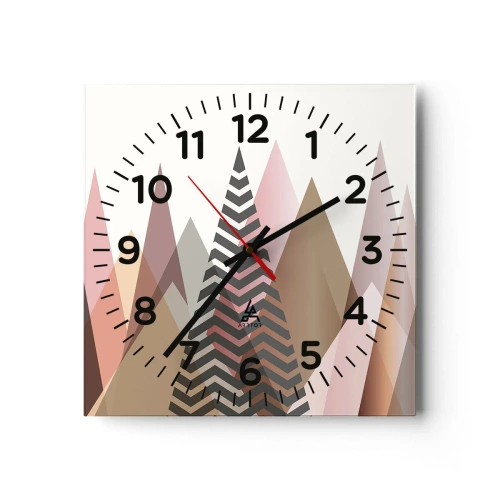 Orologio da parete - Orologio in Vetro - Vista piramidale - 40x40 cm