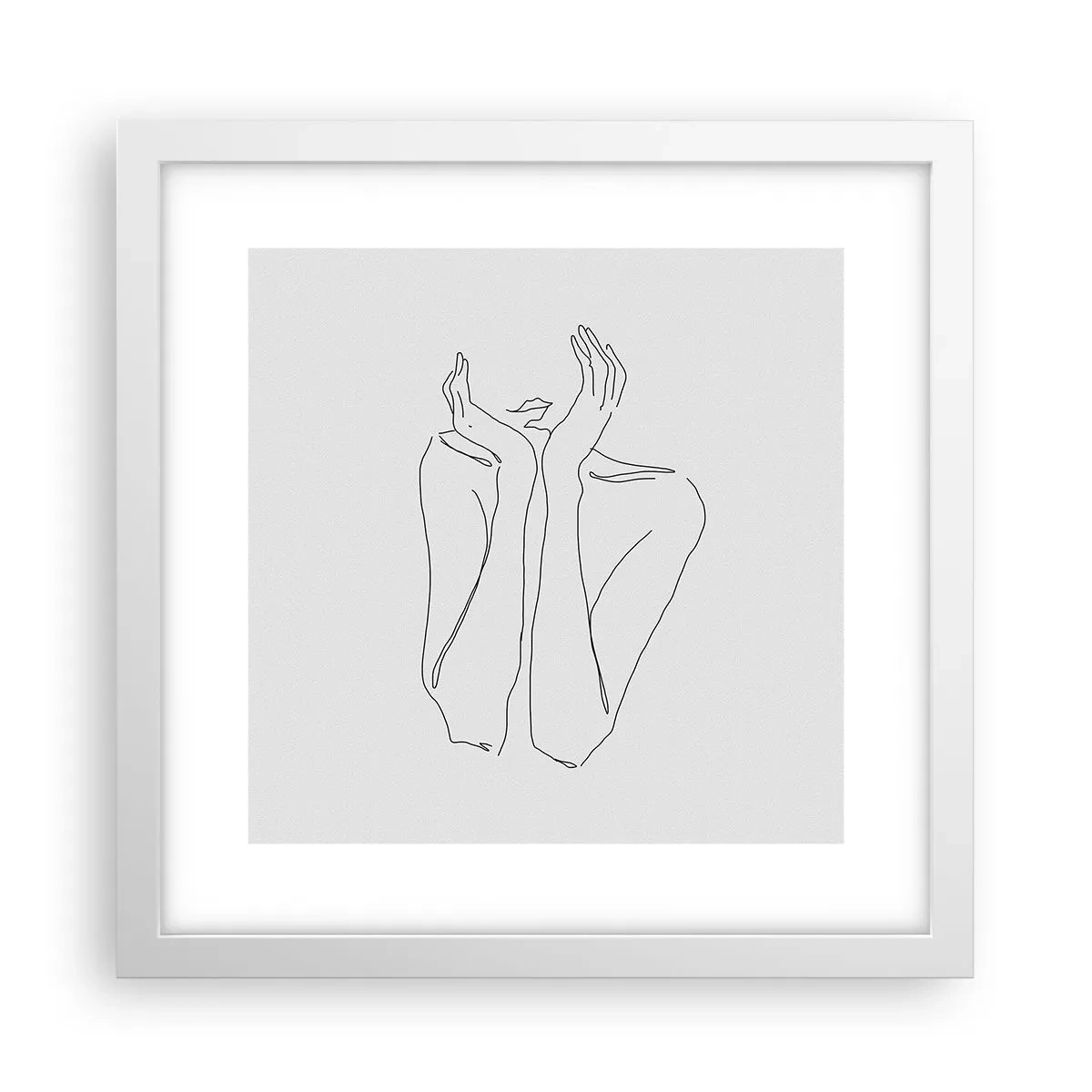 Poster in cornice bianca - Quello che sognano le ragazze - 30x30 cm