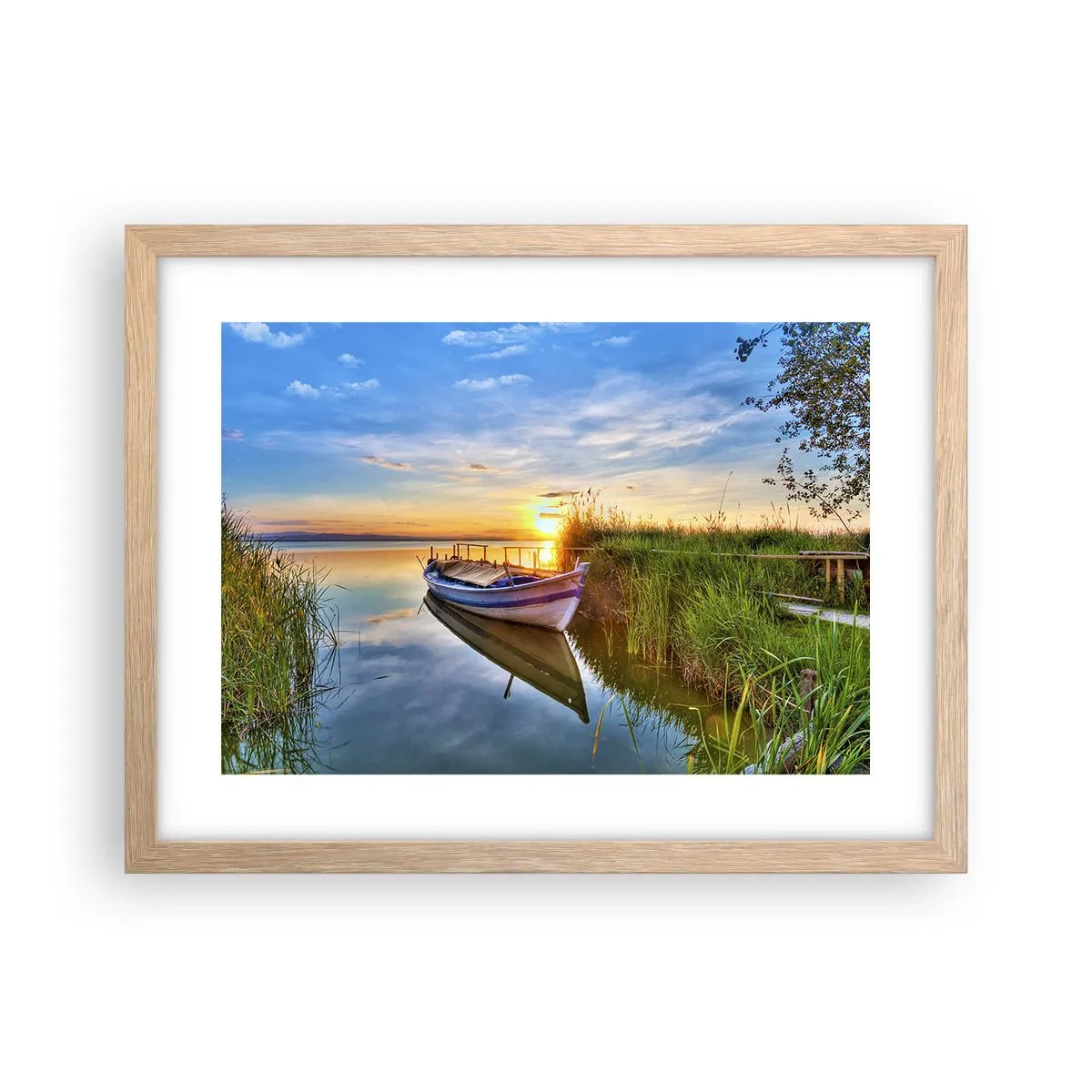 Poster in cornice rovere chiaro - L'insenatura dei sogni realizzati - 40x30 cm