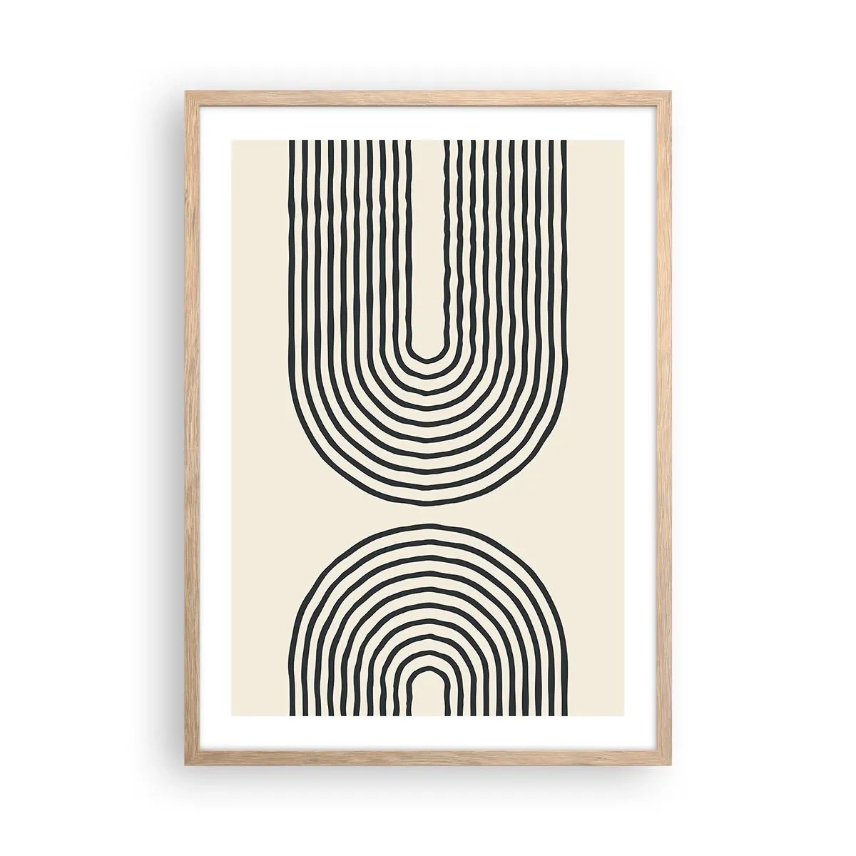 Poster in cornice rovere chiaro - Tra un attimo... - 50x70 cm