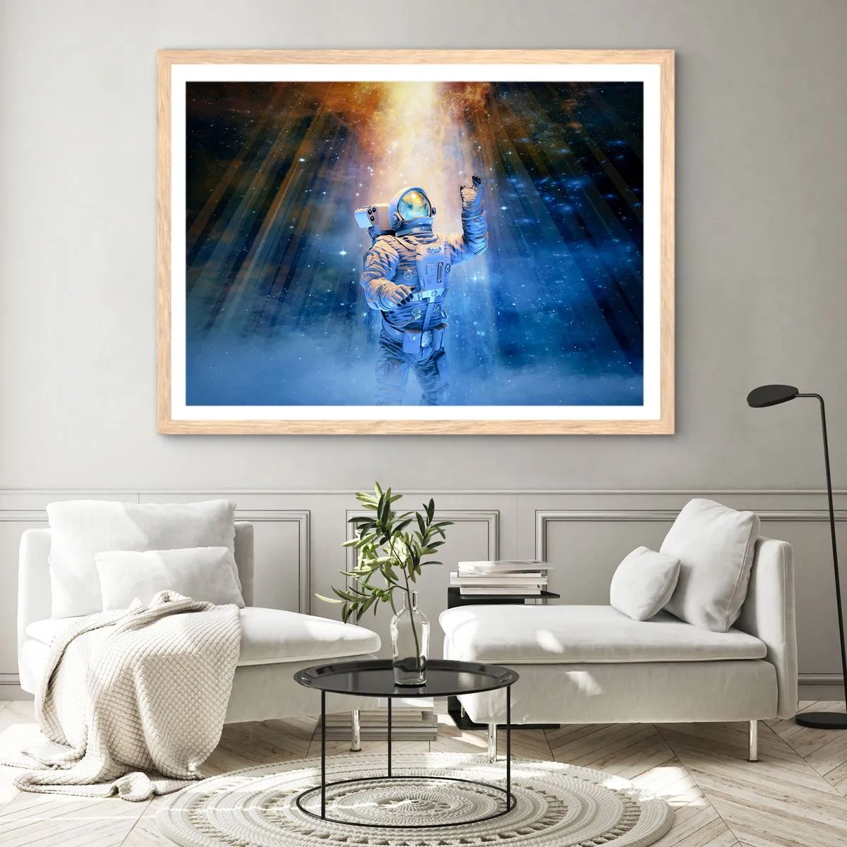 Poster in cornice rovere chiaro - Finalmente alla meta - 91x61 cm