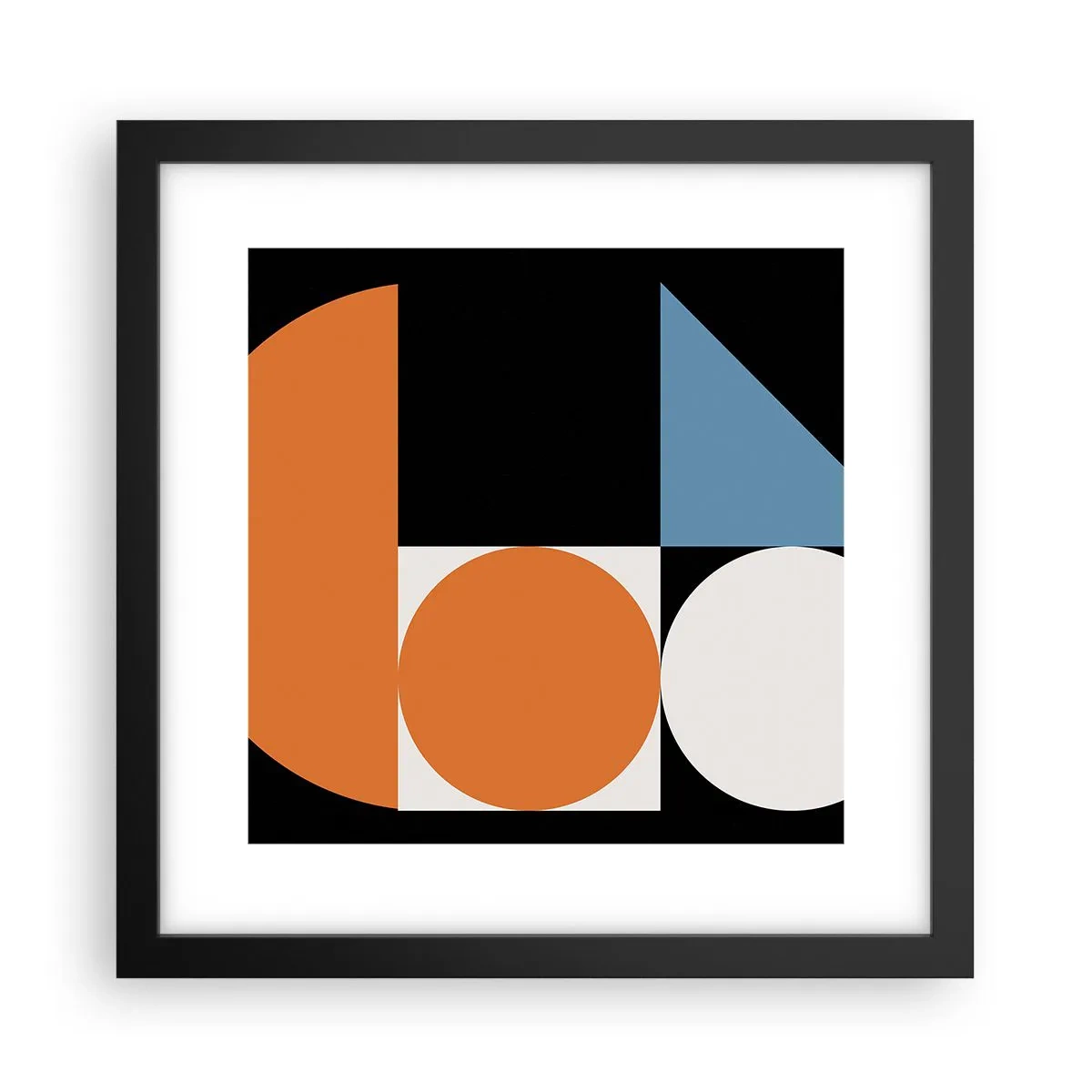 Poster in cornice nera - Composizione di figure - 30x30 cm