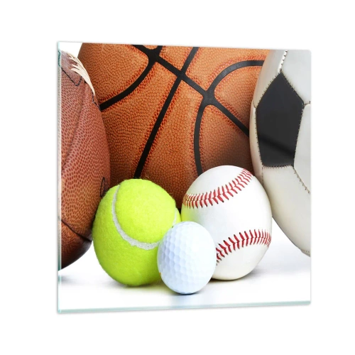 Quadro su vetro - La palla ci unisce! - 60x60 cm