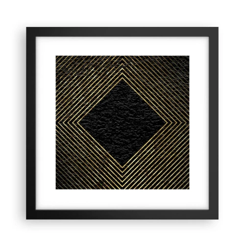 Poster in cornice nera - Geometria in stile glamour - 30x30 cm