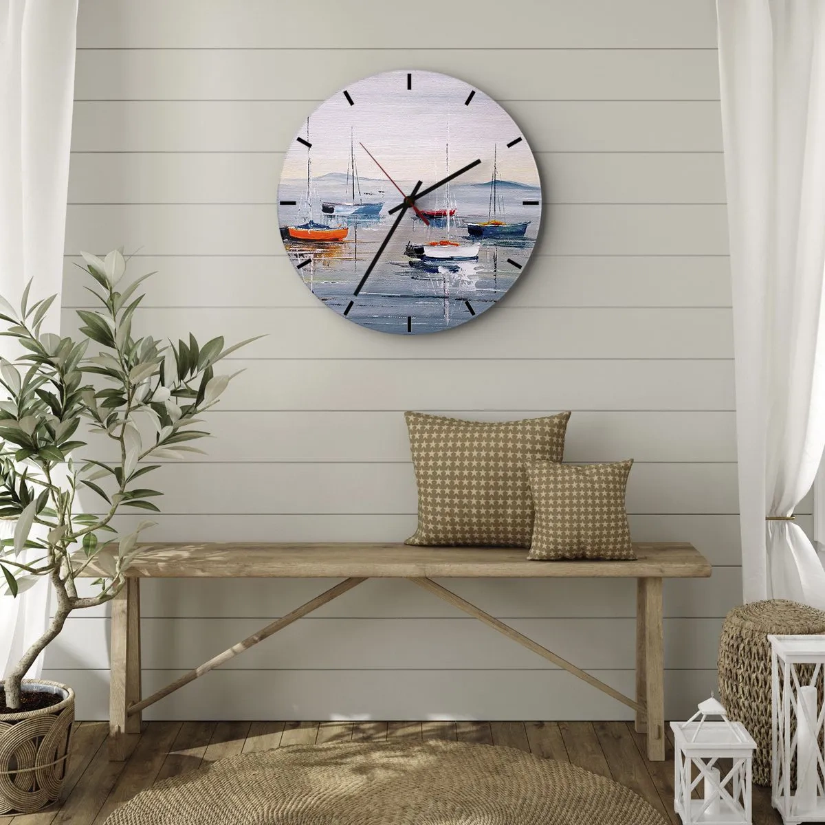 Orologio da parete - Orologio in Vetro - Meritato riposo - 40x40 cm
