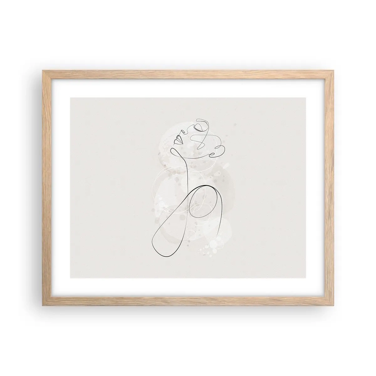 Poster in cornice rovere chiaro - La spirale della bellezza - 50x40 cm