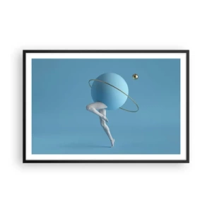 Poster in cornice nera - E i pianeti folleggiano - 91x61 cm
