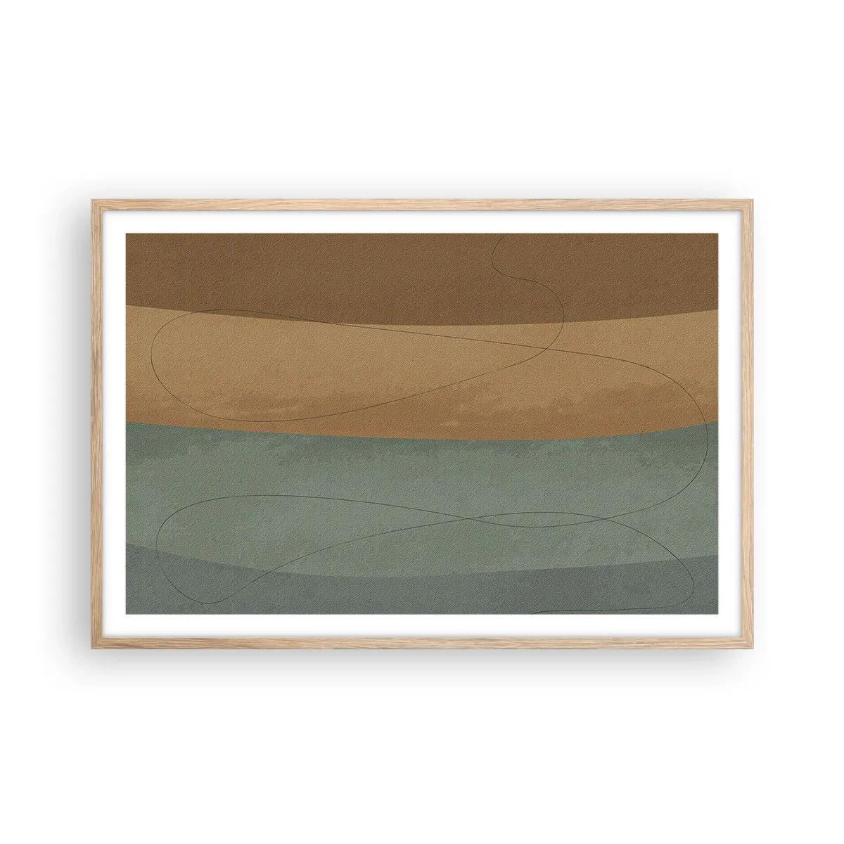 Poster in cornice rovere chiaro - Composizione orizzontale - 91x61 cm