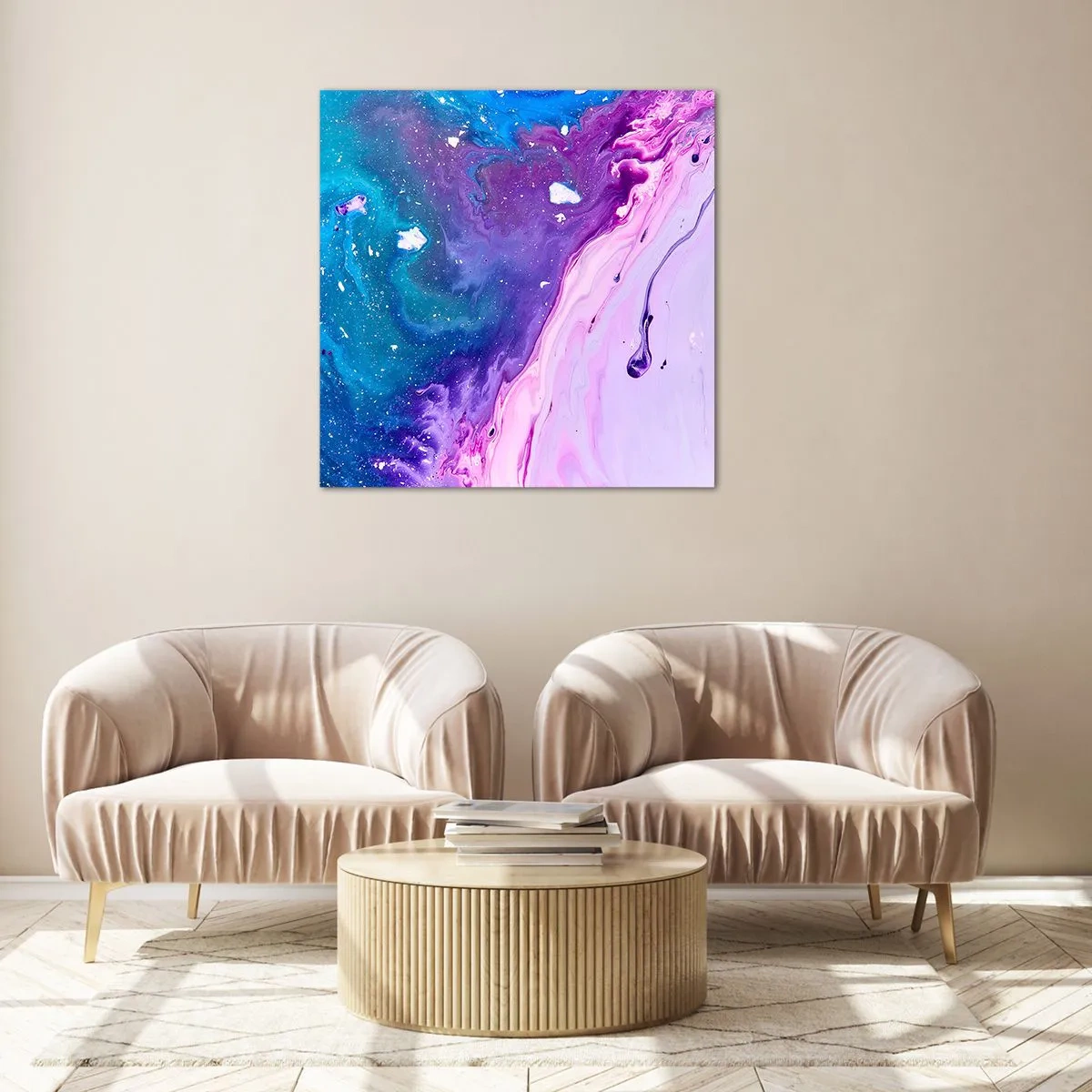 Quadro su vetro - Yin e yang - 60x60 cm