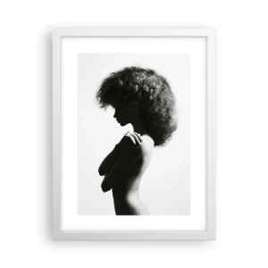 Poster in cornice bianca - Come un fiore su un gambo snello - 30x40 cm